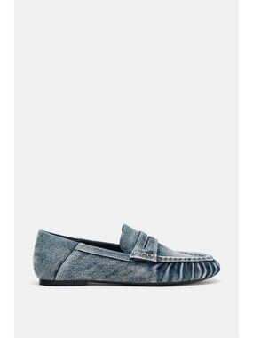 ZARA DENIM EFFECT LOAFERS
